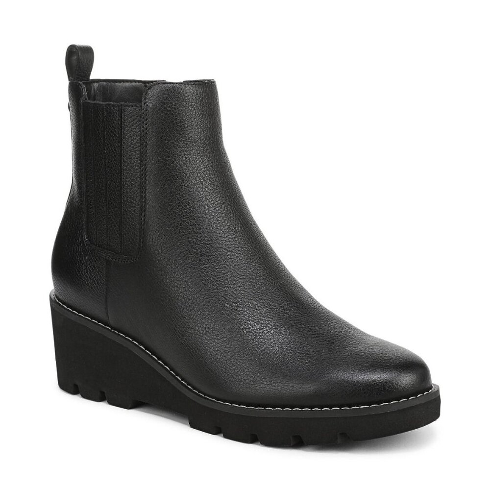 Vionic Aria 2.0 Wedge Ankle Leather Booties - Brand New